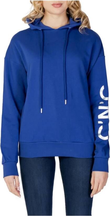 Costume National Blauwe Katoenen Hoodie Blue Dames