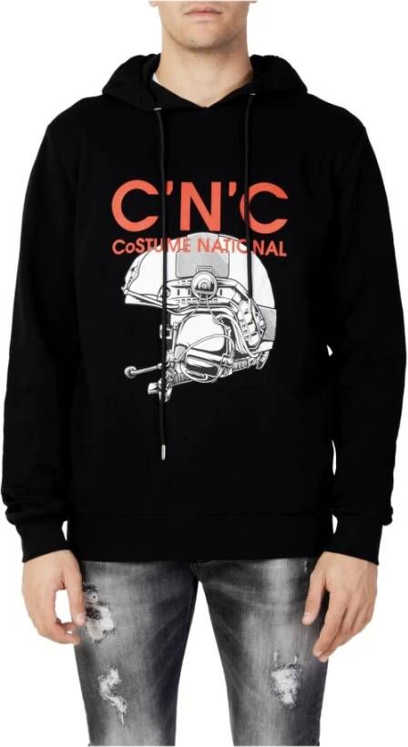 Costume National Heren Zwart Print Sweatshirt Black Heren