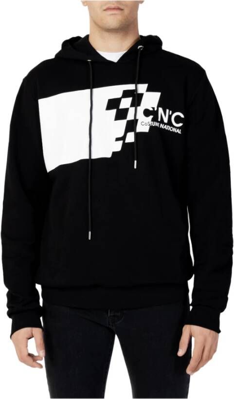 Costume National Heren Zwart Print Sweatshirt Black Heren