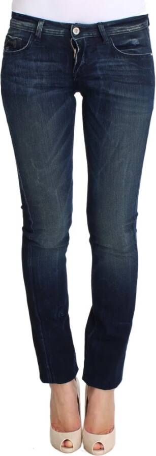 Costume National Katoenen slanke skinny jeans Blauw Dames