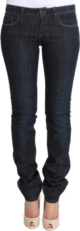 Costume National Katoenen stretch slank fit jeans Blauw Dames