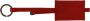 Costume National Elegante Leren en Metalen Sleutelhanger Red Unisex - Thumbnail 1