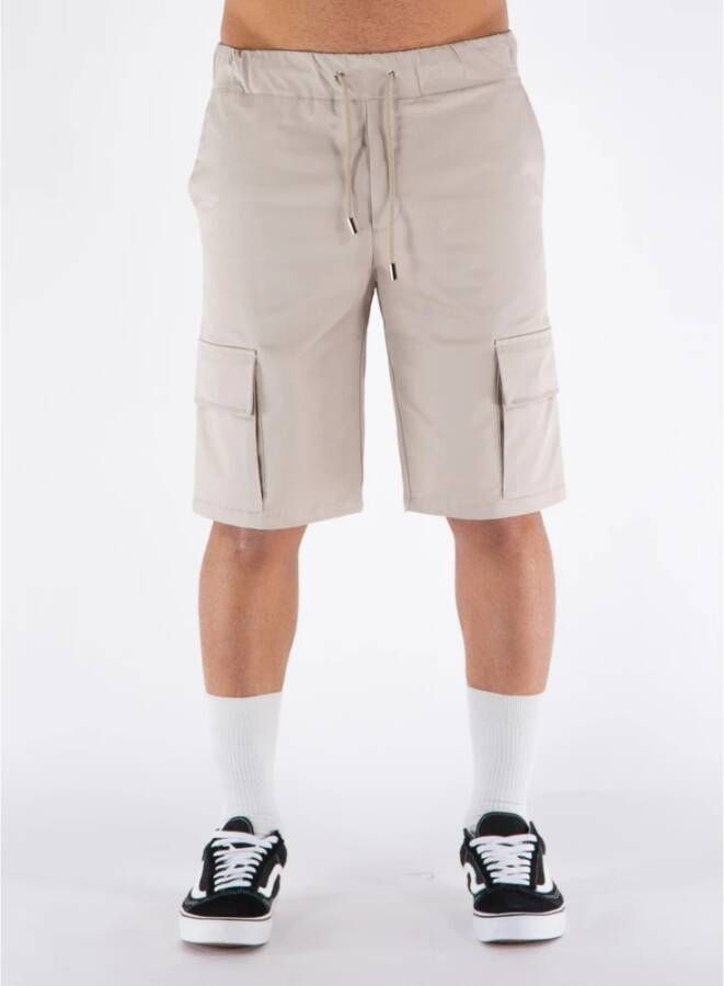 Costume National Lange shorts Beige Heren