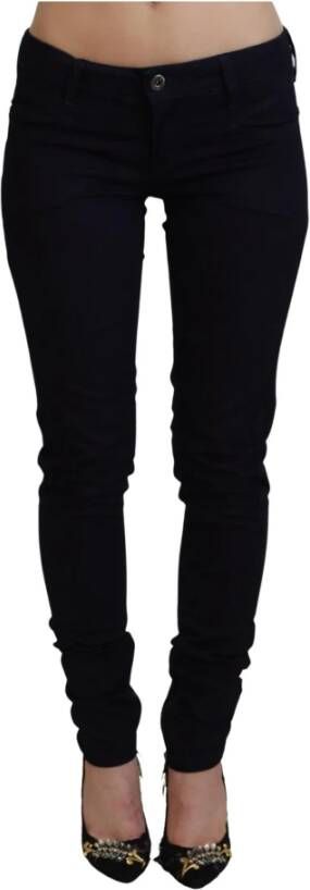 Costume National Zwarte Low Waist Skinny Denim Jeans Black Dames