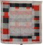 Costume National Logo Zijden Sjaal Grijs en Rood Geruit Print Meerkleurig Dames - Thumbnail 1