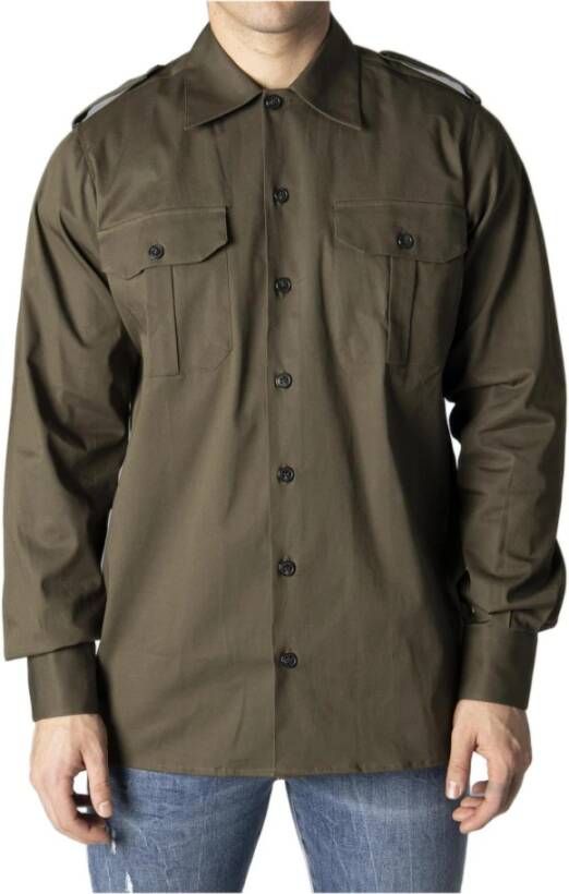 Costume National Men& Shirt Groen Heren