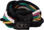 Costume National Multicolor Rope Leather Rustic Hook Buckle Belt Zwart Unisex - Thumbnail 1