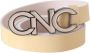Costume National Beige Leather Pink Letter Logo Belt Beige Unisex - Thumbnail 1