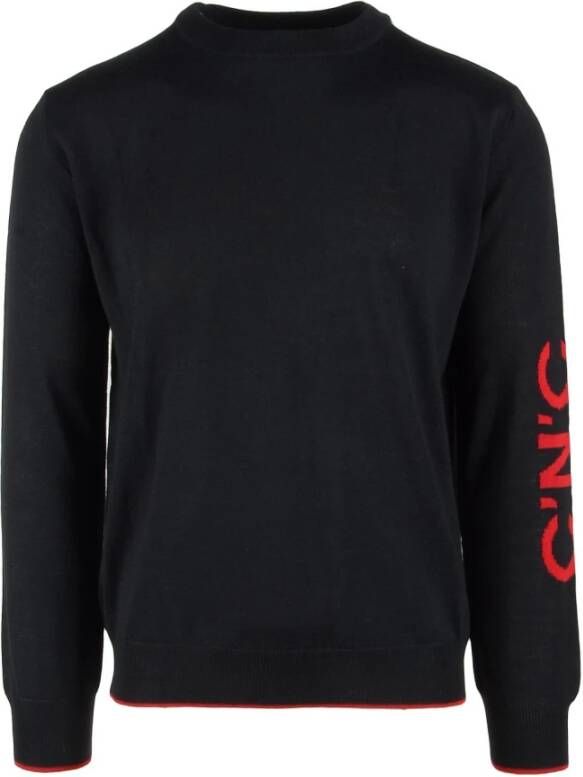 Costume National Round-neck Knitwear Zwart Heren