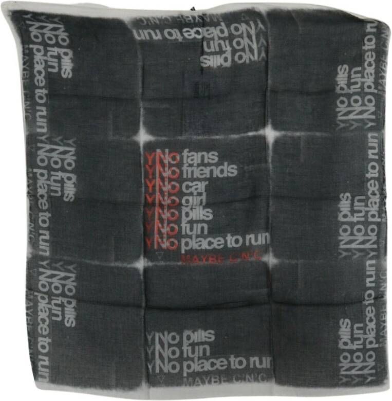 Costume National Stijlvolle Bandana Hoed Zwart Wit Print Black Heren