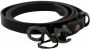 Costume National Black Skinny Leather Logo Buckle Belt Zwart Unisex - Thumbnail 1