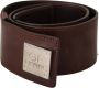 Costume National Stijlvolle Leren Riem met Zilveren Gesp Brown Heren - Thumbnail 1