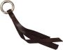 Costume National Stijlvolle messing en leren sleutelhanger met gegraveerde logo-hardware Brown Dames - Thumbnail 1