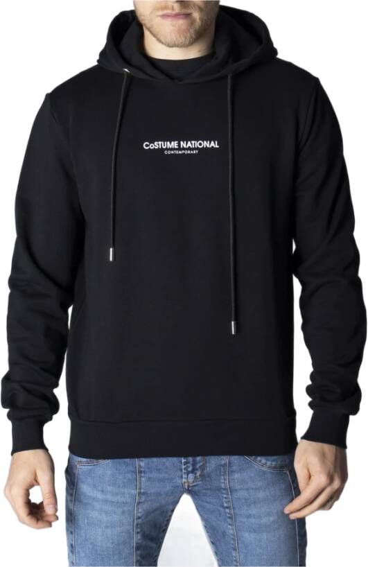 Costume National Zwarte Katoenen Hoodie Black Heren
