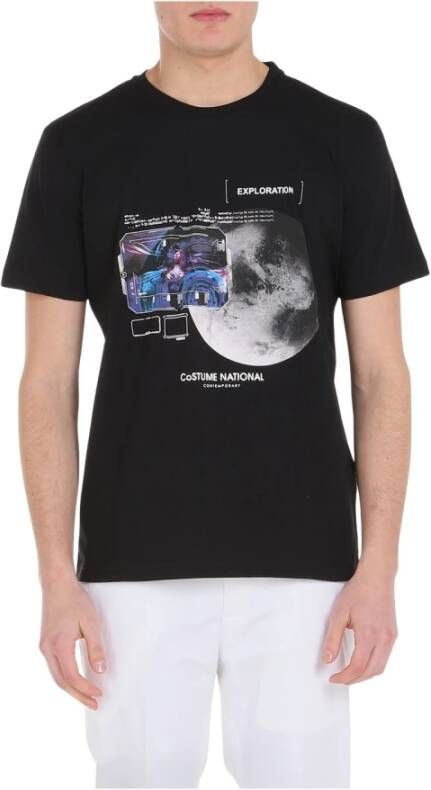 Costume National T-shirt met afdrukken Zwart Heren