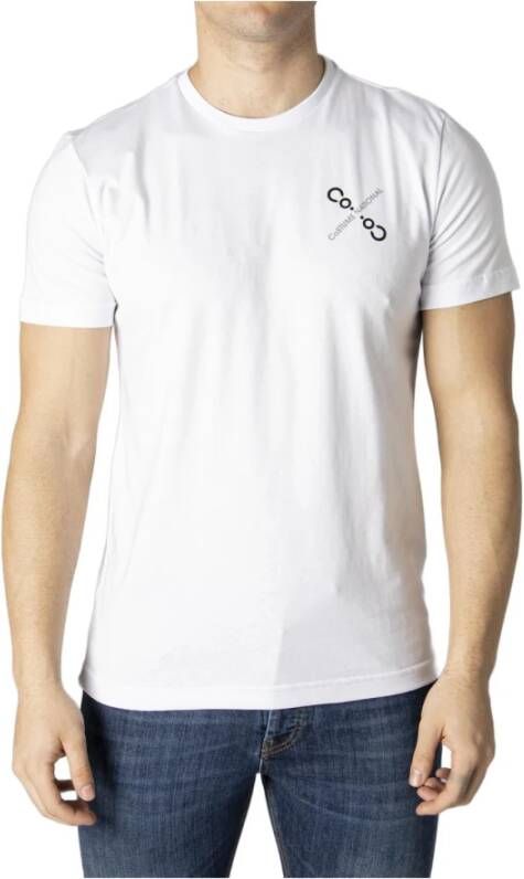 Costume National Heren Bedrukt T-shirt White Heren