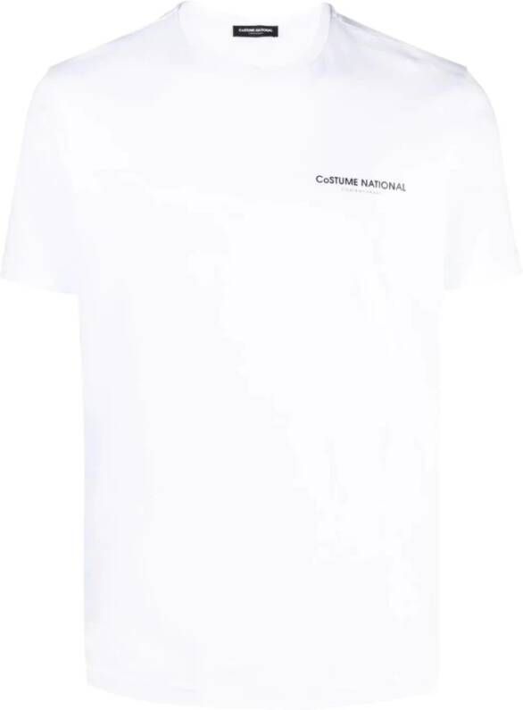Costume National Heren Wit T-shirt White Heren
