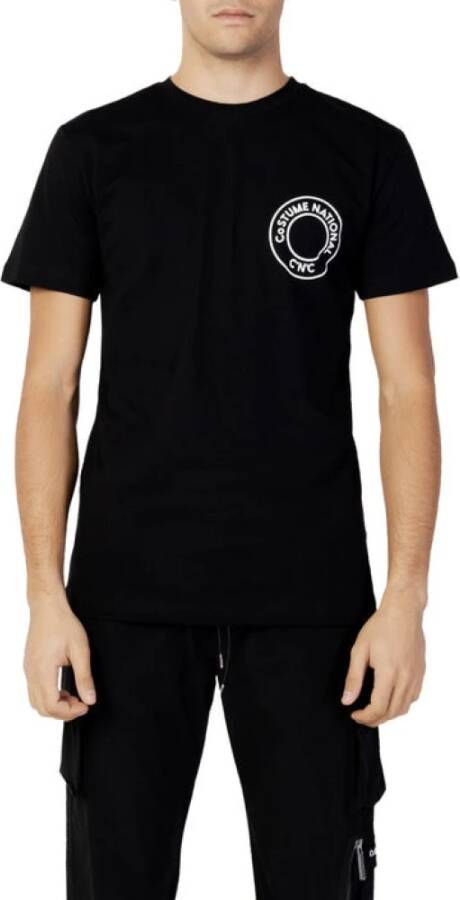 Costume National Heren Zwart T-shirt Korte Mouw Ronde Hals Black Heren