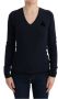 Costume National Blue V-neck Viscose Sweater Blauw Dames - Thumbnail 1