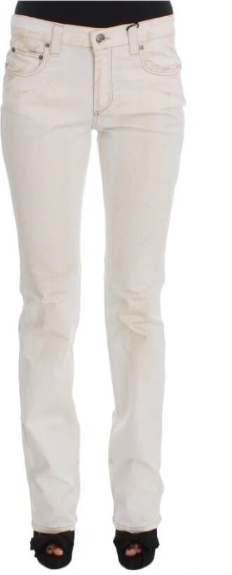 Costume National Elegante Witte Slim Fit Designer Jeans White Dames