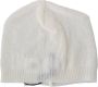 Costume National Witte Beanie Hoed Logo Details Italië White Heren - Thumbnail 1