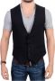 Costume National Elegante Gestreepte Casual Vest Black Heren - Thumbnail 1