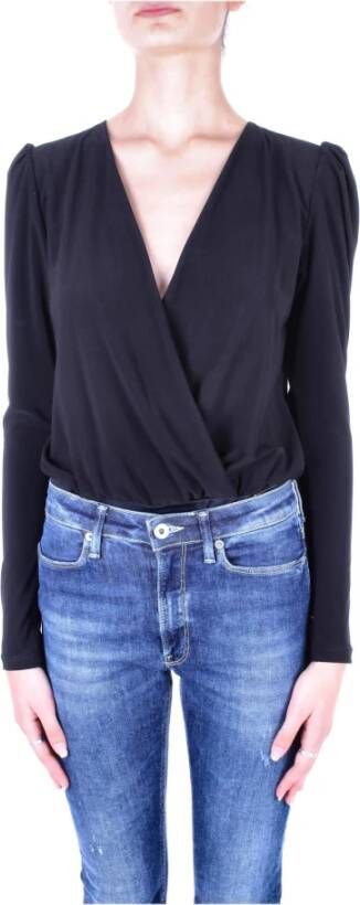 Costume National Zwarte blouse met clip sluiting Zwart Dames