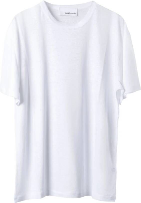 Costumein Luxe Linnen T-Shirt White Heren