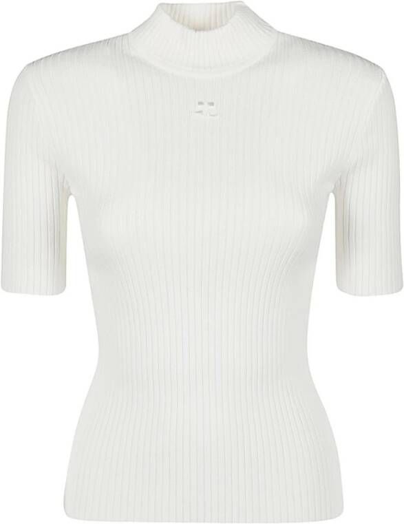 Courrèges Reedition Knit SS Jumper Pink Dames