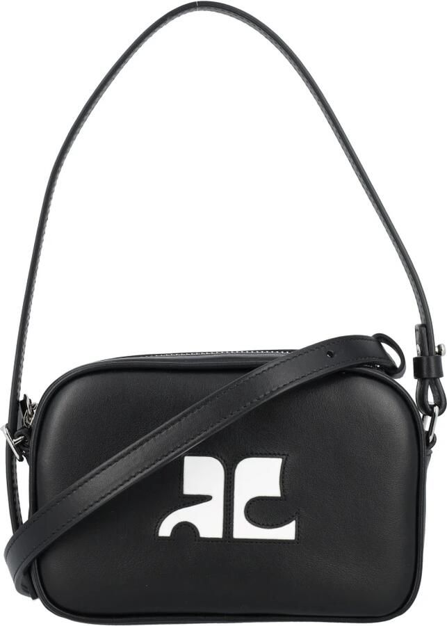 Courrèges Mini Camera Tas met Kettinghandvat Black Dames