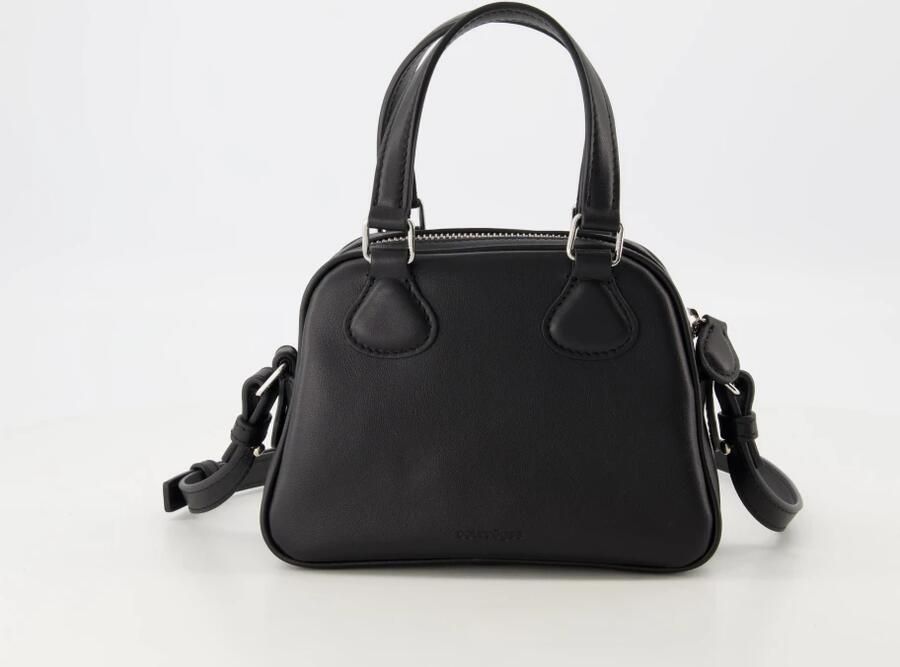Courrèges Crossbody bags Reedition Mini Bowling Bag Leather Black in zwart - Foto 6