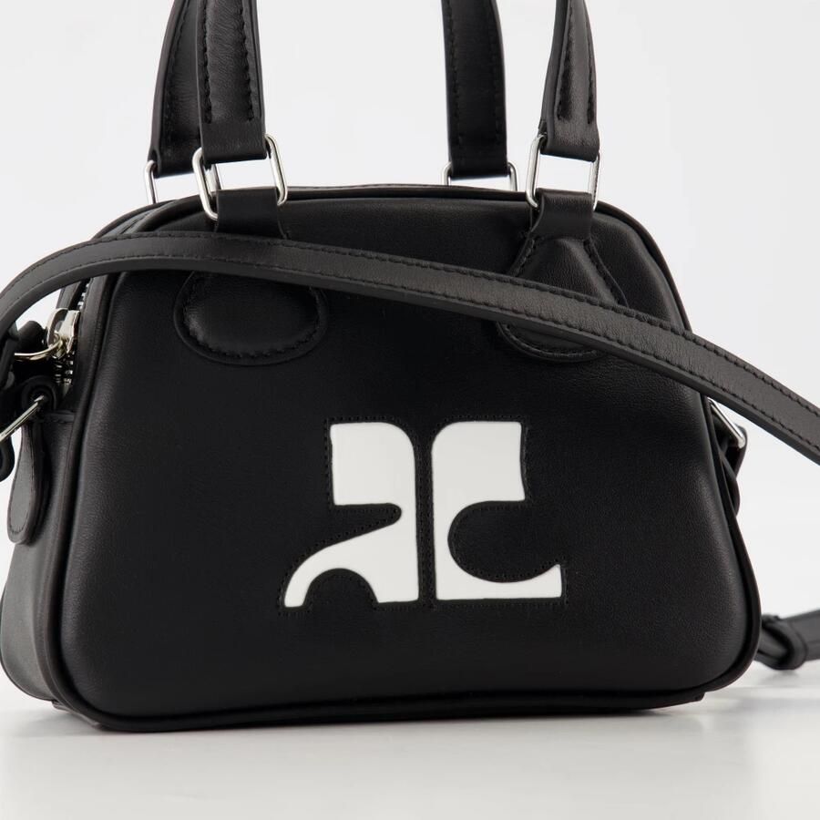 Courrèges Crossbody bags Reedition Mini Bowling Bag Leather Black in zwart - Foto 2