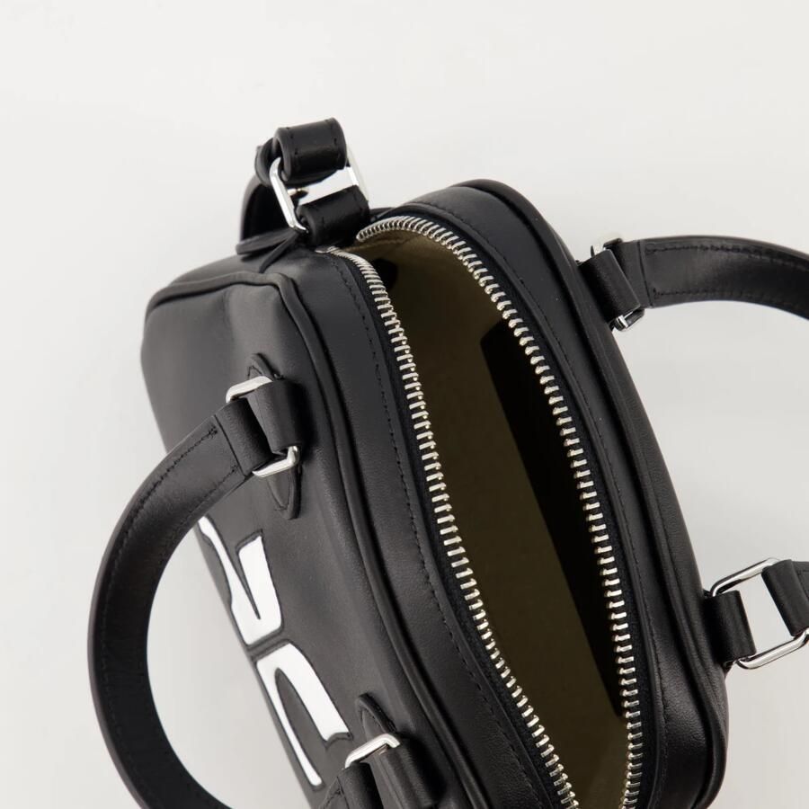 Courrèges Crossbody bags Reedition Mini Bowling Bag Leather Black in zwart - Foto 3