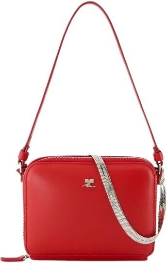 Courrèges Hobo bags Cloud Chained Purse Leather Red in rood - Foto 2