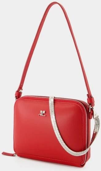 Courrèges Hobo bags Cloud Chained Purse Leather Red in rood - Foto 4