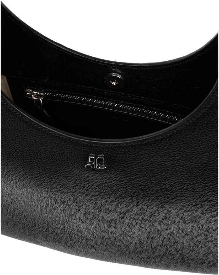 Courrèges Hobo bags Medium Holy Shoulder Bag Leather Black in zwart - Foto 2