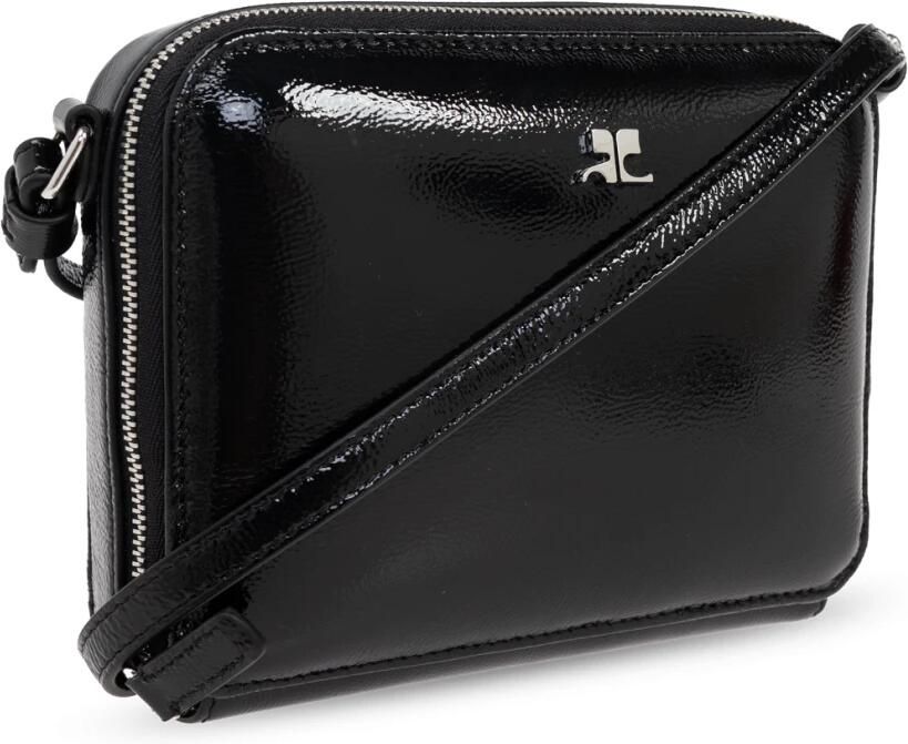 Courrèges Hobo bags Cloud Chained Naplack Purse Leather Black in zwart - Foto 6