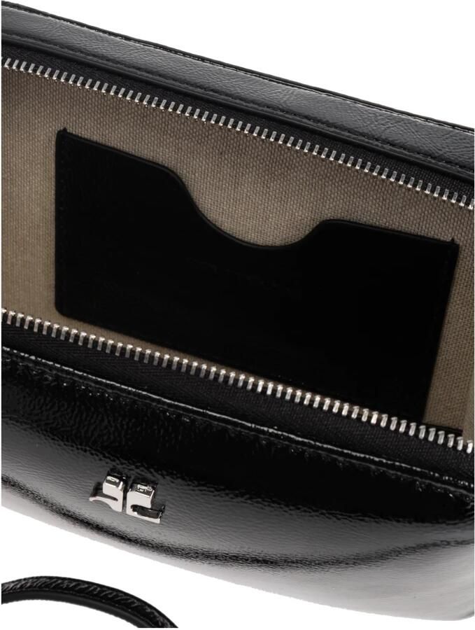 Courrèges Hobo bags Cloud Chained Naplack Purse Leather Black in zwart - Foto 4