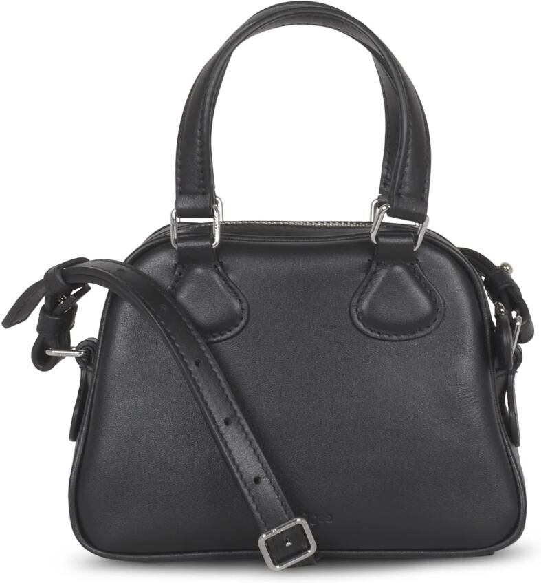 Courrèges Crossbody bags Reedition Mini Bowling Bag Leather Black in zwart - Foto 5