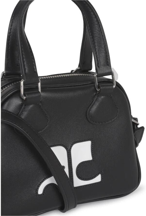 Courrèges Crossbody bags Reedition Mini Bowling Bag Leather Black in zwart - Foto 7