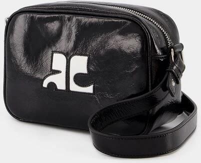 Courrèges Hobo bags Reedition Camera Crossbody Leather Black in zwart - Foto 3