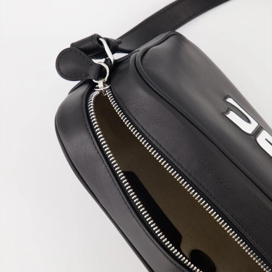 Courrèges Hobo bags Reedition Camera Crossbody Leather Black in zwart - Foto 5