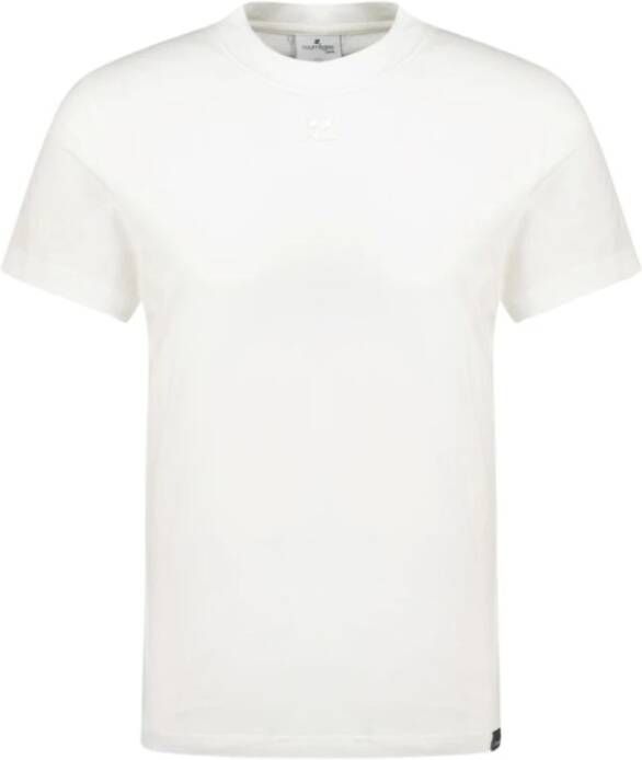 Courrèges Heritage White Katoenen T-Shirt White Heren