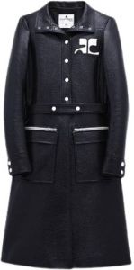 Courrèges Jas met riem Zwart Dames