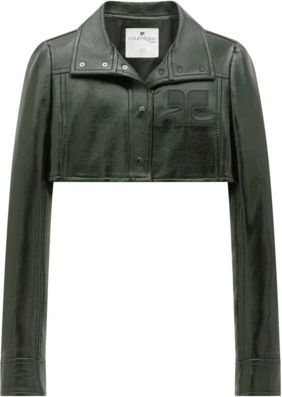 Courrèges Leather Jackets Zwart Dames