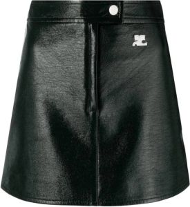 Courrèges Leather Skirts Zwart Dames
