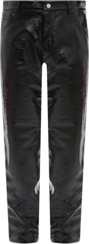 Courrèges Leather Trousers Zwart Heren