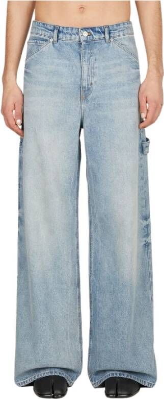 Courrèges Wijde jeans met vervaagde wassing Blue Heren