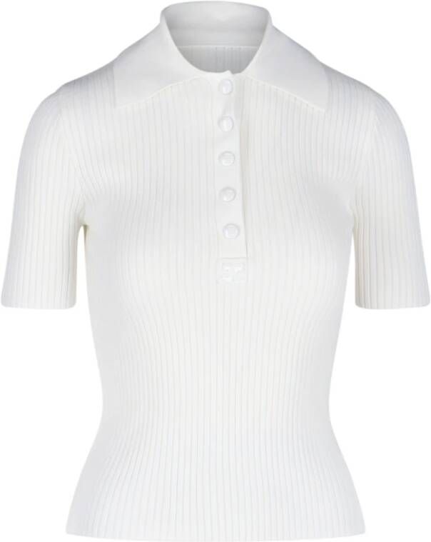 Courrèges Polo Shirt Verhoog je stijl White Dames