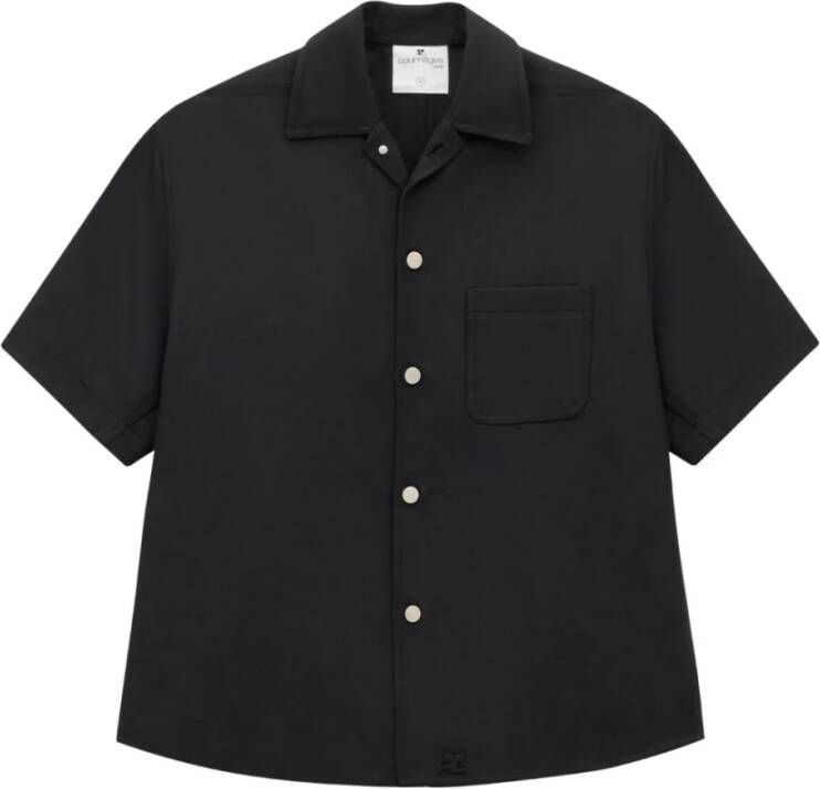 Courrèges Zwarte Twill Overhemd voor Heren Black Heren
